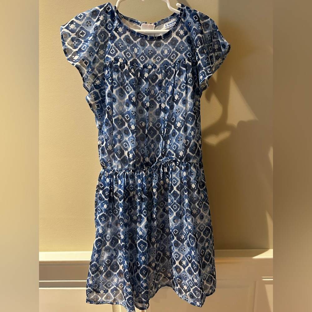 Mayoral blue dress size 8- like new